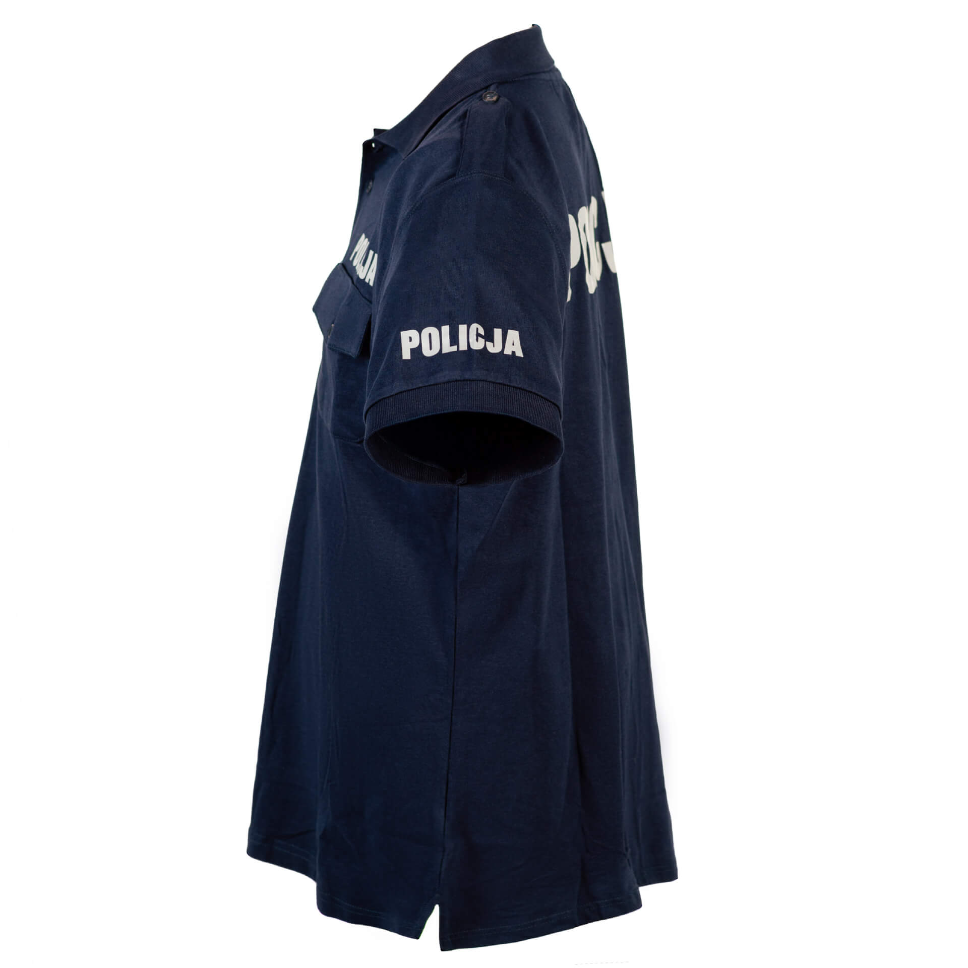 Koszulka Polo Policja Męska z Pagonami Bawełna Granatowa Służbowa - Image 5