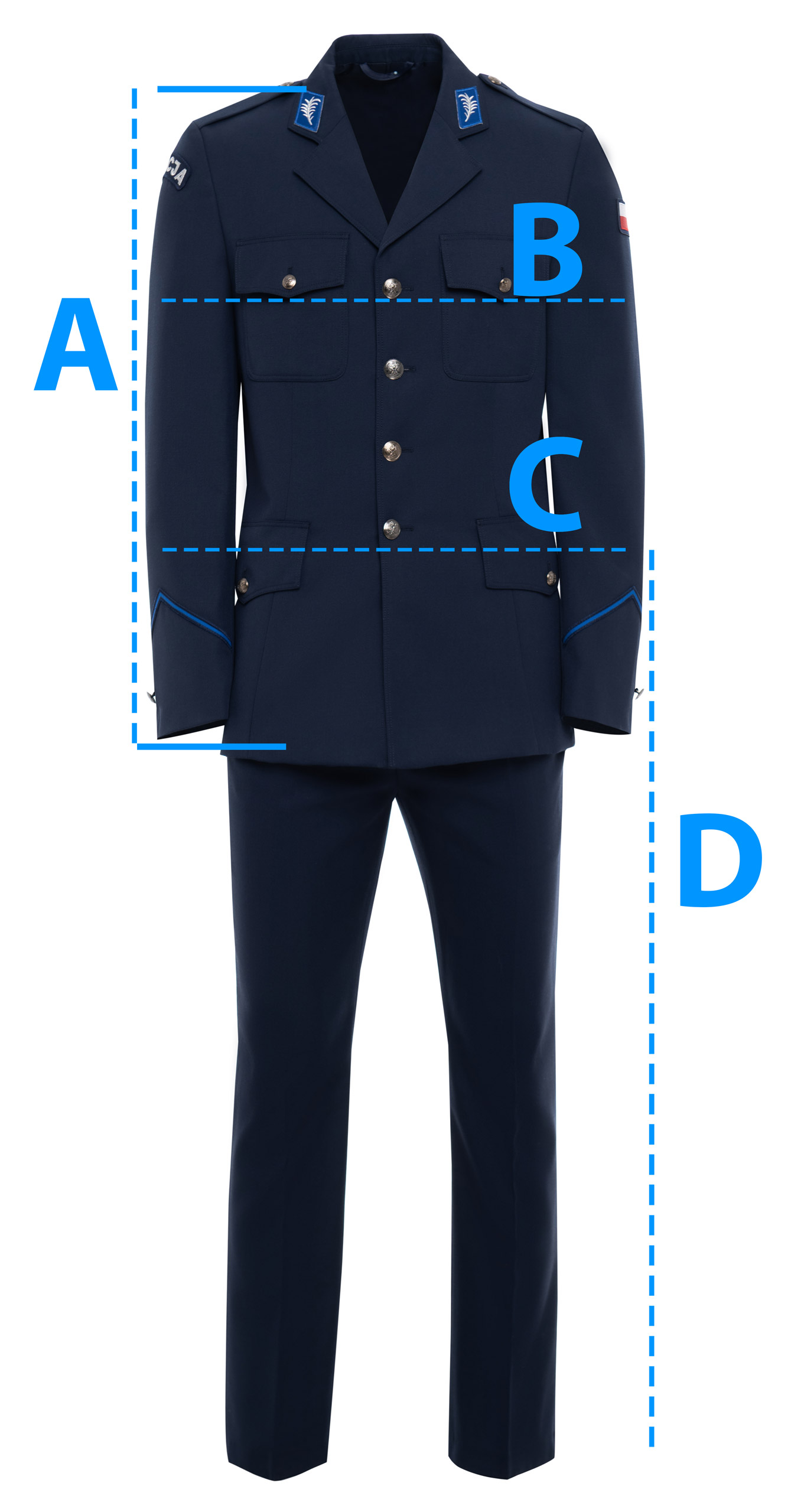 Mundur wyjściowy Policji męski nowy wzór szyty na miarę - Image 8