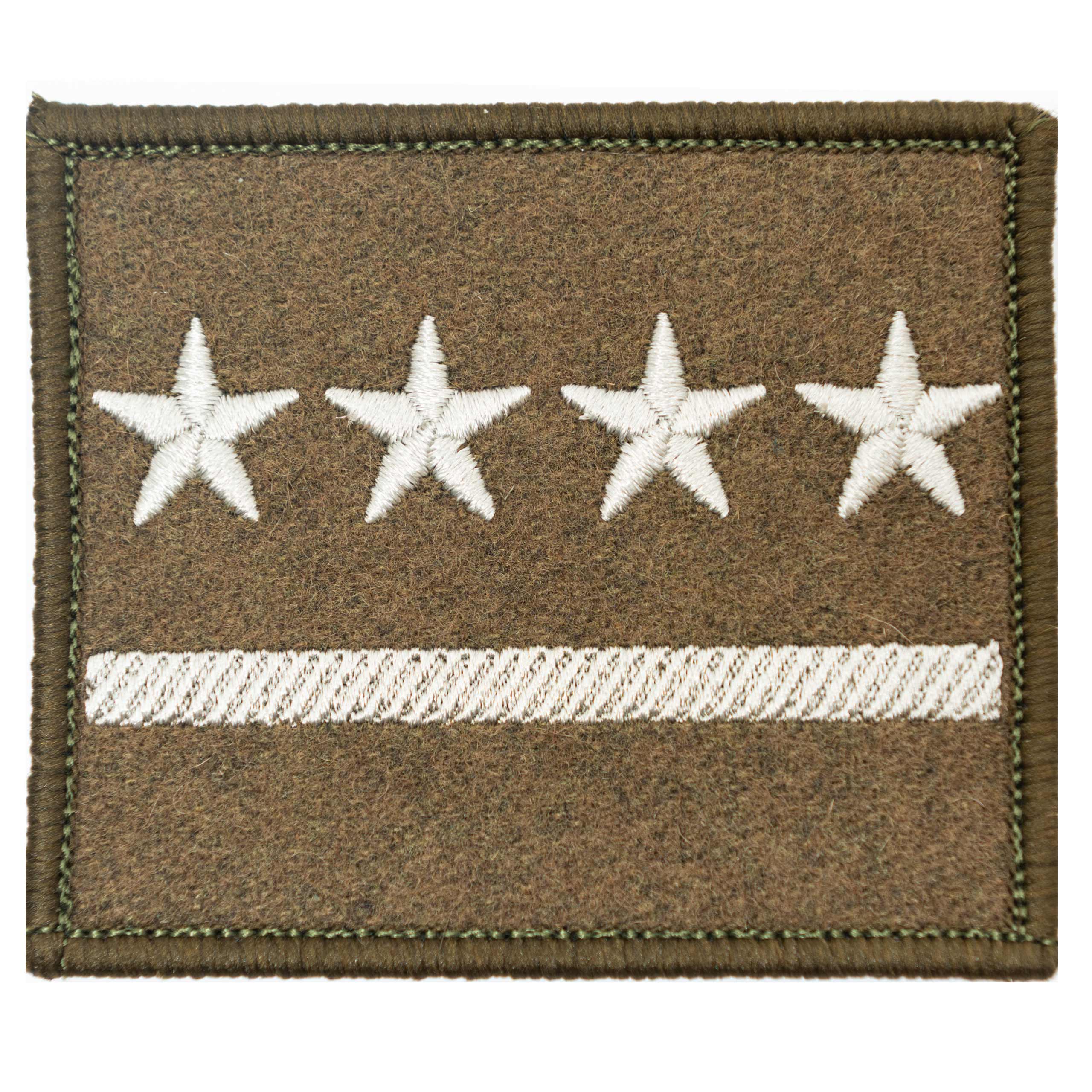 Dystynkcja na kurtkę wyjściową i wiatrówkę - rzep khaki Wojska Lądowe Kapitan