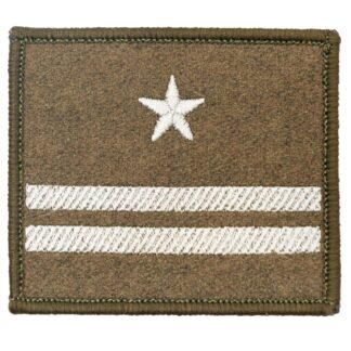 Dystynkcja na kurtkę wyjściową i wiatrówkę - rzep khaki Wojska Lądowe Major