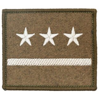 Dystynkcja na kurtkę wyjściową i wiatrówkę - rzep khaki Wojska Lądowe Porucznik